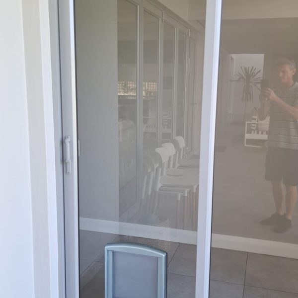 doggie door in sliding door