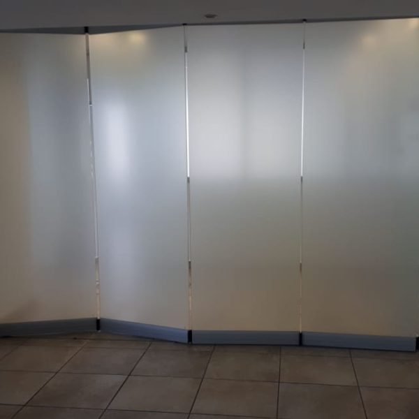 frameless doors with sandblast